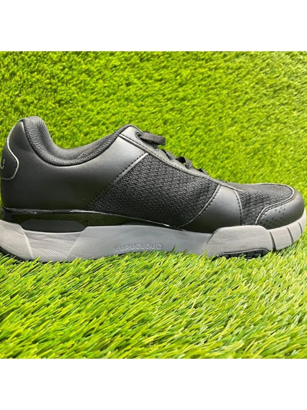Kuru Quantum 2.0 Mens Size 10.5 Jet Black Gray Athletic Running Shoes Sneakers